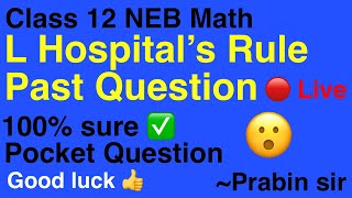 L Hospital’s Rule | Class 12 NEB math derivative