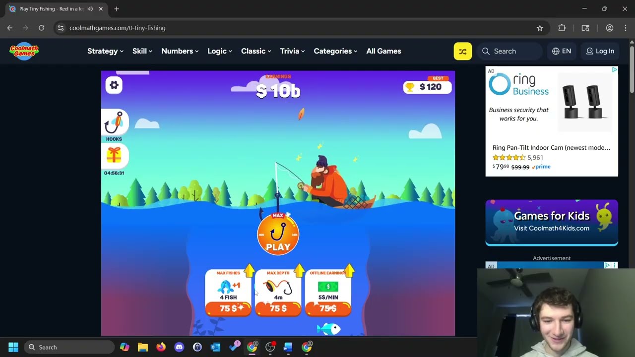 How to "Hack" CoolMathGames Tiny Fishing - CHROME edition