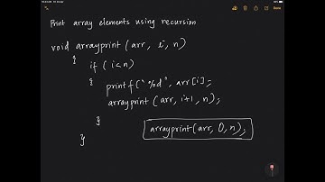 Display array elements (Recursion)