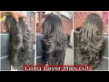 How to:Long layer Hair cut/tutorial/Step by  step/Women Hair cutting/Layer with step hair cut/2021