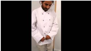 How to put on a chef jacket