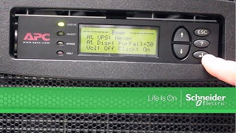 Configuring Display & Beeper Settings of Symmetra™ PX 10-80kW | Schneider Electric Support