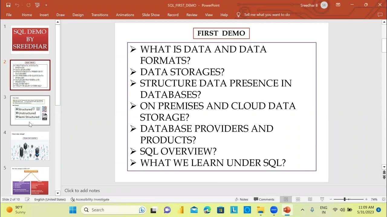 SQL Server Demo (part - 1) | Introduction to SQL Server | Vinay Tech ...