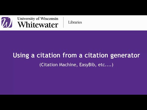 Using A Citation From A Citation Generator Youtube