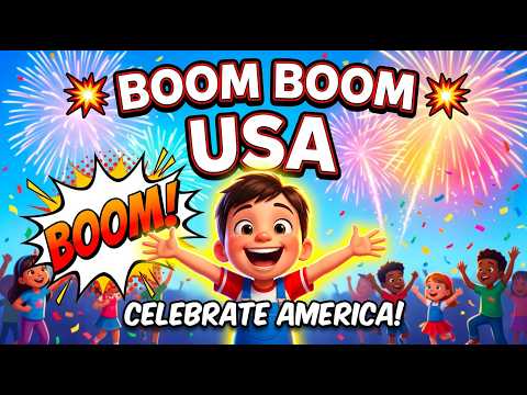 BOOM BOOM USA | Fourth of July Dance Song for Kids 🎆 | Fun Independence Day Celebration