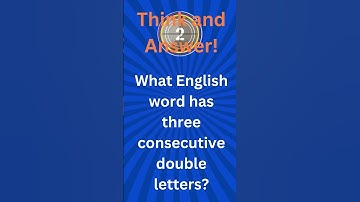 What English word has three consecutive double letters?