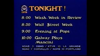 Oregon Public Broadcasting Promosfundingscheduleweta Idwashington Week Intro 08-05-1989