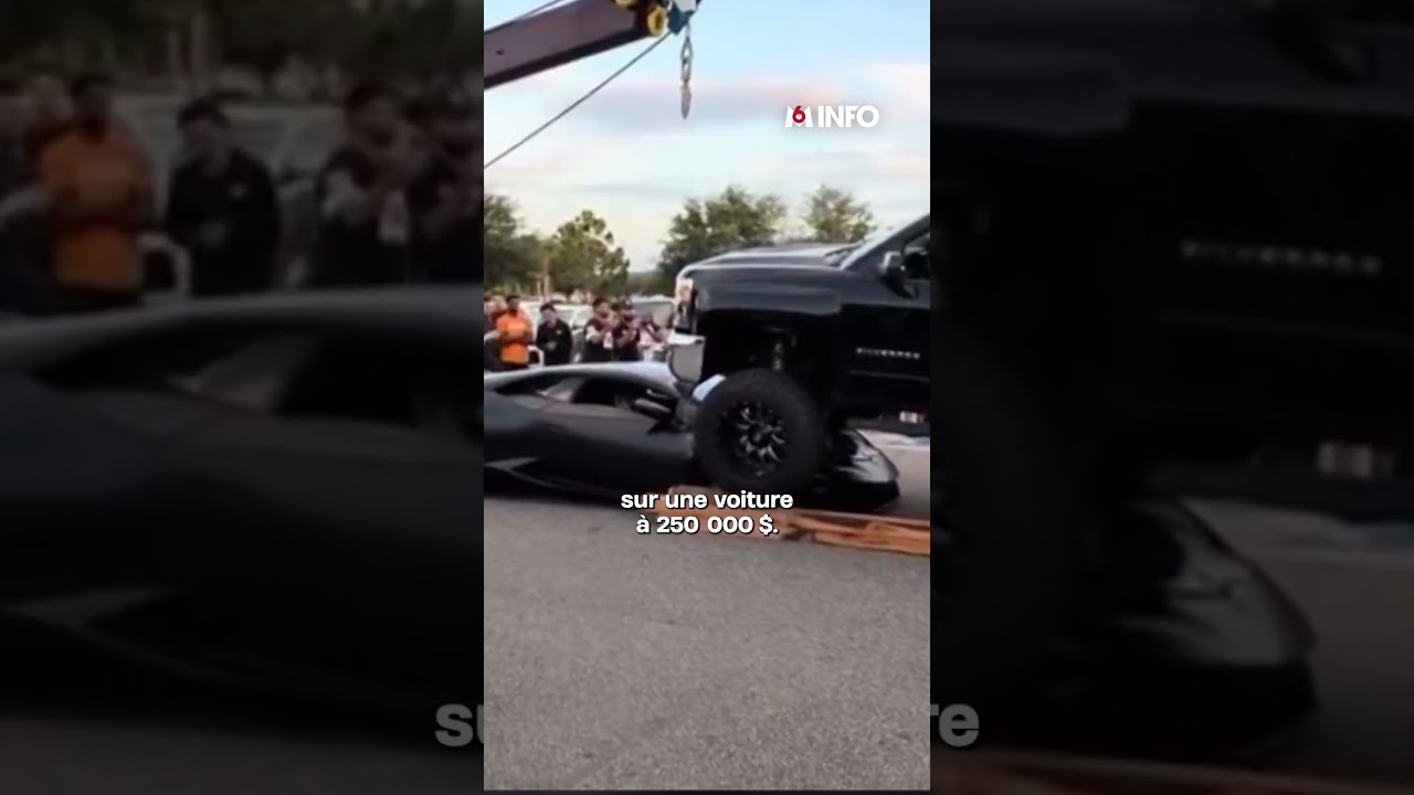 Un pick-up roule sur une Lamborghini à 250 000 $