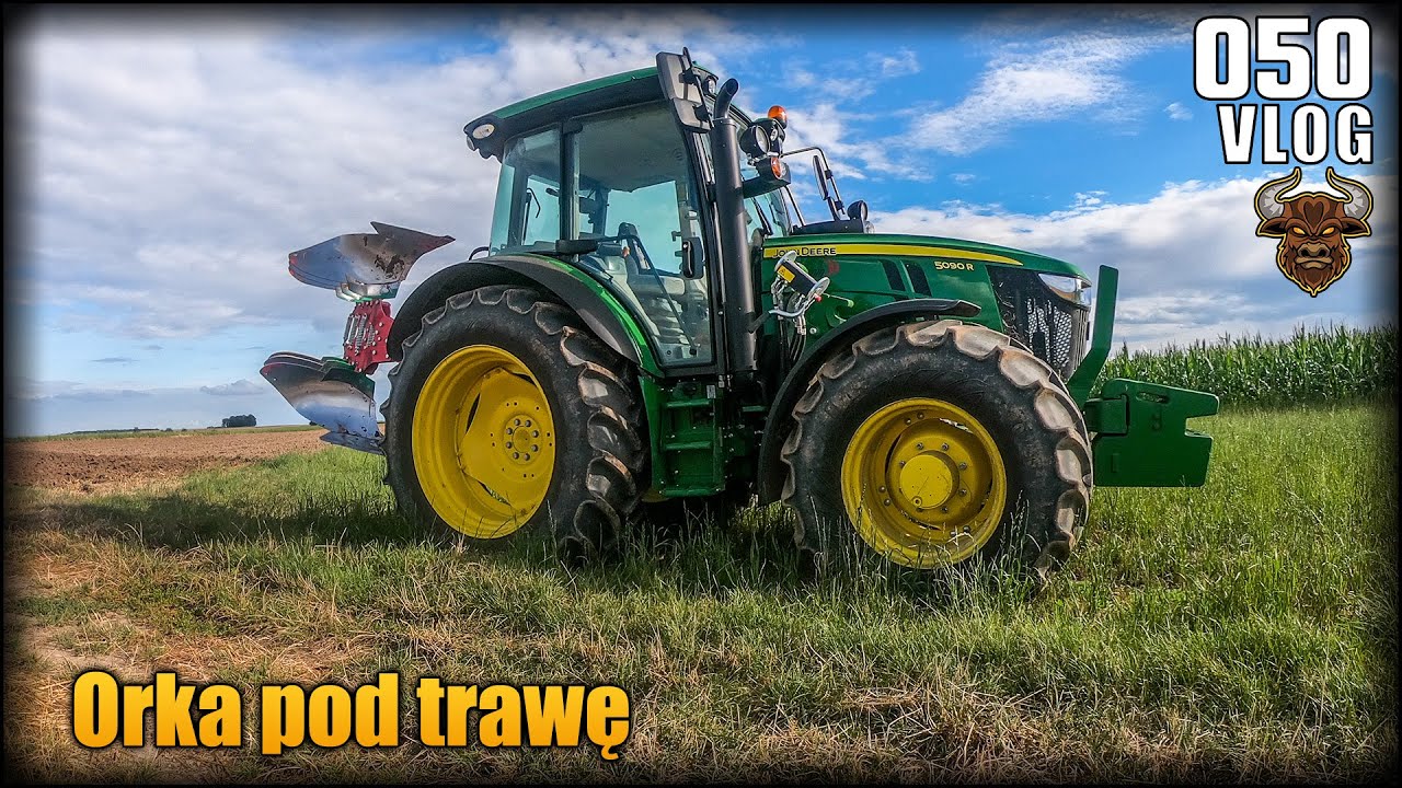 Orka na raz pod trawę. W tym roku będzie Futter Nova 11 | John Deere 5090R & AgroMasz PO3 | Vlog #50