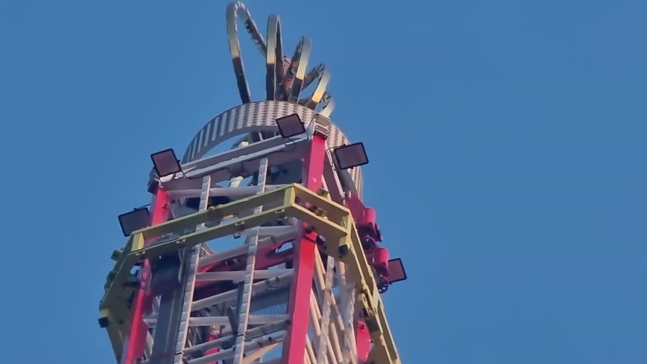 Nottingham Goose Fair 23rd September 2025 Tom Mathew's Skyfall Drop Tower Build up Day 9