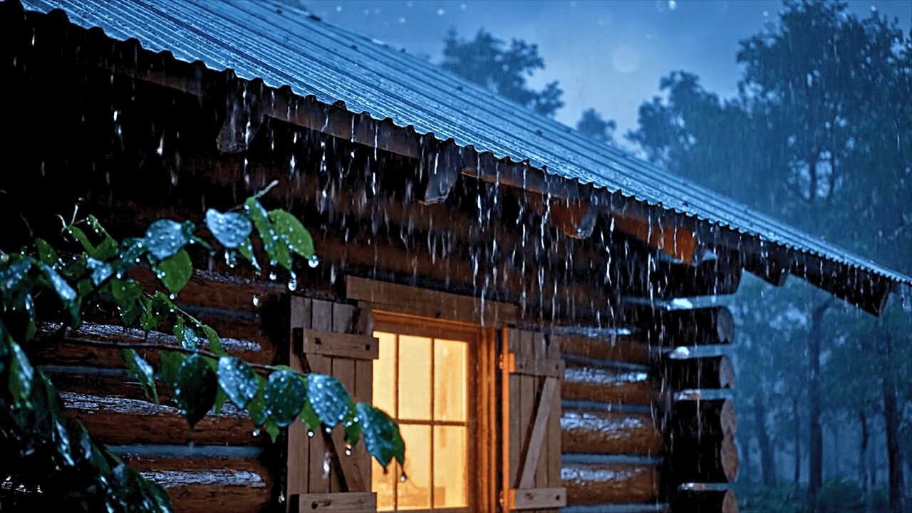 Drifting to Sleep with Heavy Rain Sounds | Thunder and Perfect Rain Sounds to Calm Your Mind