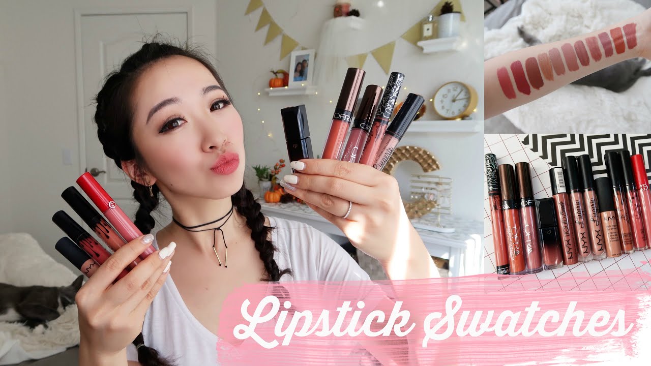 Lipstick Swatches｜豆沙／吃土色唇膏亚洲人试色 Kat Von D+OFRA+CPB+Kylie+NYX+GA