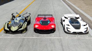 Ferrari Vision Gran Turismo vs SRT Tomahawk VGT vs Lamborghini V12 VGT at Highlands