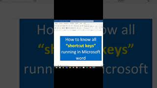 How to find keyboard shortcut keys in MS word ?? shorts  excelshorts excel trends