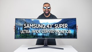 Pinpoint favor Undertrykke Samsung 43" SUPER Ultra-Wide Curved Monitor Unboxing (CJ89) - YouTube