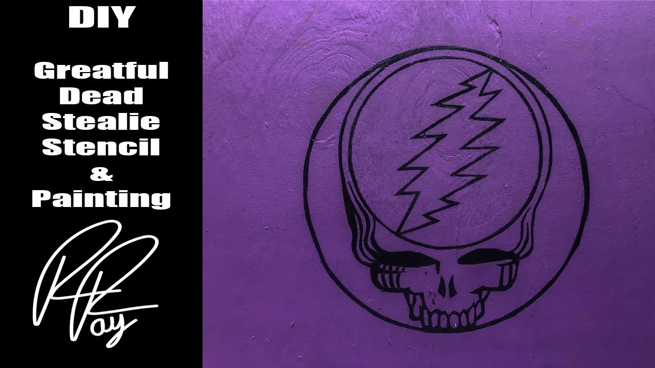 DIY Greatful Dead Stealie Stencil & Painting - YouTube diy-greatful-dead-stealie-stencil-painting-youtube