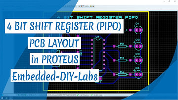 PROTEUS - 4 BIT SHIFT REGISTER PIPO USING JK FLIP FLOPS CIRCUIT, SIMULATION, AND PCB LAYOUT DESIGN