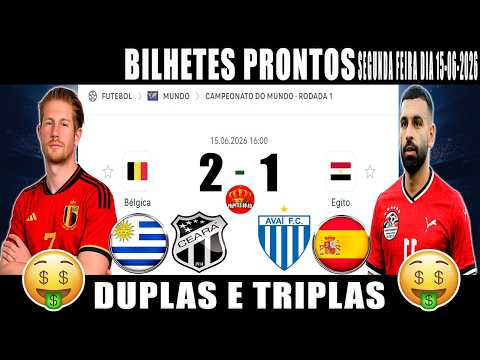 PALPITES DE FUTEBOL PRA HOJE DIA 15 06 2026   SEGUNDA FEIRA