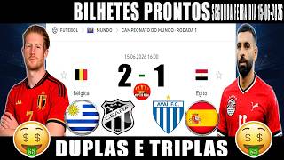 PALPITES DE FUTEBOL PRA HOJE DIA 15 06 2026   SEGUNDA FEIRA
