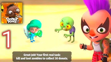 Donut Punks - Gameplay Walkthrough Part 1 - Intro & Tutorial (iOS, Android)