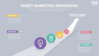 How to Create 4 Step Process Rising Arrow Slide Design, Animated PowerPoint Tutorial