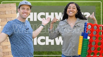 We Play Giant Jenga and Giant Connect 4 - Best Outdoor Party Game?