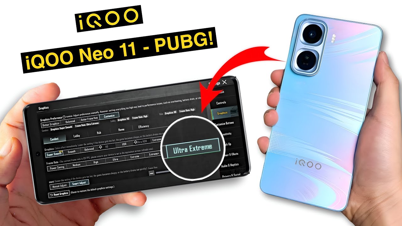iQOO Neo 11 Pubg Test, iQOO Neo 11 Bgmi Test, Graphics Test⚡SD 8 Elite + 7500mAh🔋