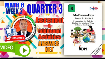C.O. Math 6 Quarter 3 Week 2: Assessment and Additional Activities I by SiRymon