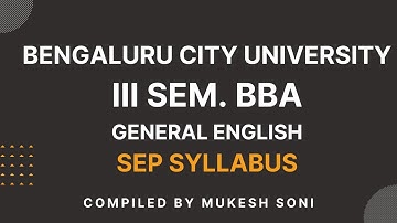 BCU-3rd BBA-General English-SEP Syllabus