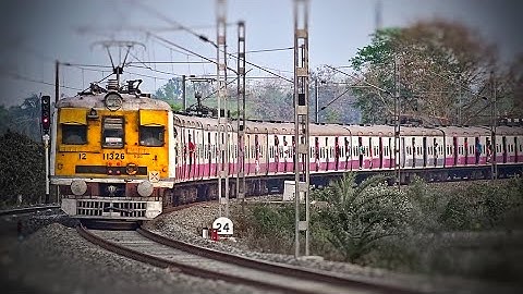 Old Model 12 Coach conventional EMU Trains Speeding in Huge Curve | Eastern Railways