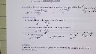 MAT 147 Module 2 Part 1 Mean, Median, Mode