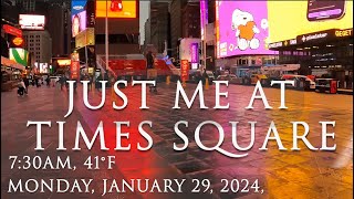 TIMES SQUARE DESERTED!!! Times Square Deserted! A Rare Glimpse into an Empty Icon - 01/29/24