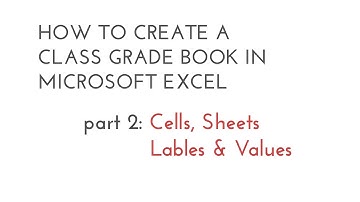 How to create a class grade book in MS Excel - PART 2