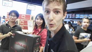 ASUS ARES 5870 X2 4GB Graphics Card Giveaway at Markham Grand Opening Linus Tech Tips