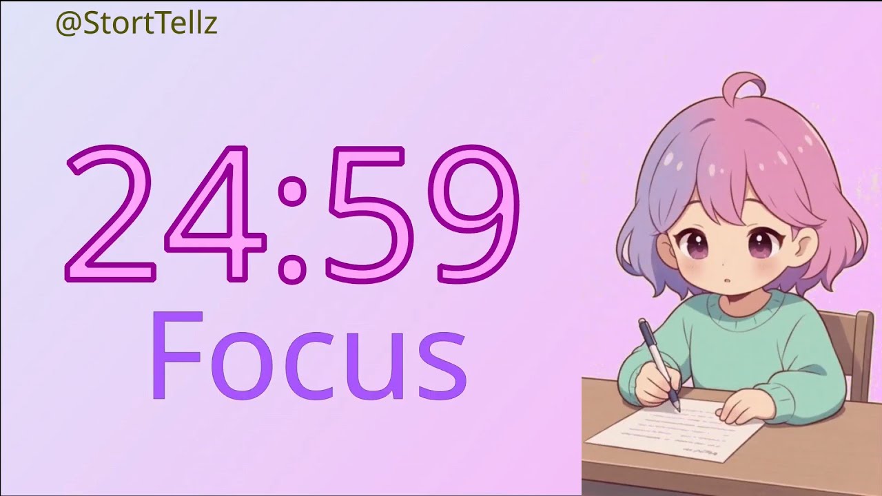 25/5 Pomodoro Timer ⏱️ | 2 Hours Study With Me | Cozy Lofi, No Mid Ads