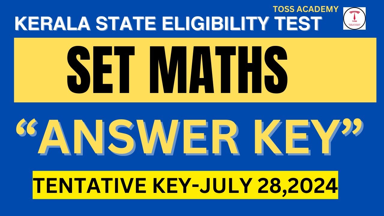 set exam maths answer key | toss academy set answer key july 2024|set ...