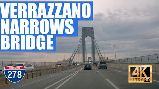 Driving Verrazzano Narrows Bridge upper level (4K)