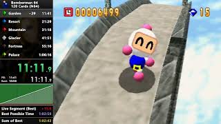 Bomberman 64 - 120 Cards Speedrun - 1:05:54