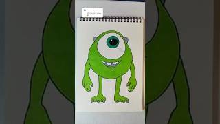 How to draw Mike Wazowski #drawing #youtubeshorts #art #monsterinc #shorts #fypシ #viral #howtodraw