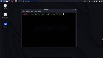 Kali linux easy way to change text color for terminal  2020.2