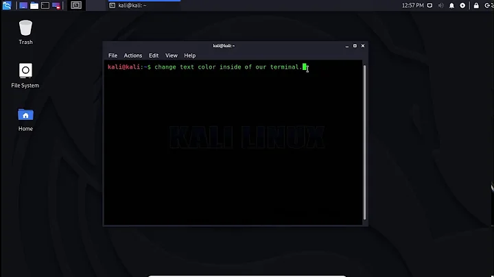 Kali linux easy way to change text color for terminal  2020.2