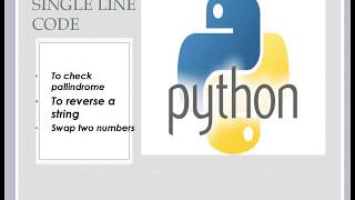 single line codes in python