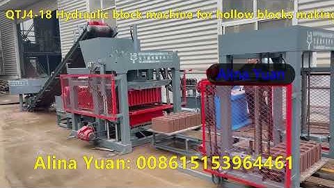 QTJ4 -18 Hydraulic fully automatic block making machine for Hollow blocks making