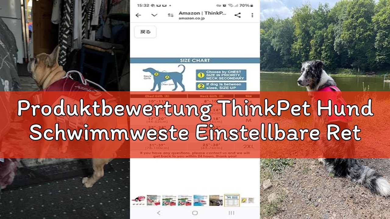 Produktbewertung ThinkPet Hund Schwimmweste Einstellbare Rettungsweste Reflektierende Lifesaver mit