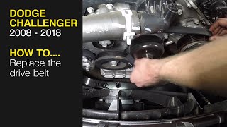 How to Replace the drive belt on the Dodge Challenger 2008-2018