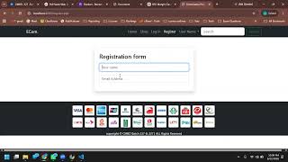 PHP E-commerce Project - Day 2 (Registration Form Setup)