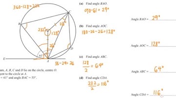 Angles in a Circle | IGCSE MATH (0580) PAST PAPER QUESTIONS
