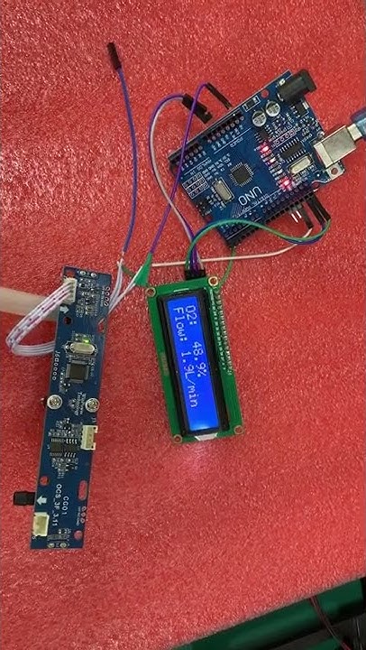 ultrasonic oxygen sensor OCS 3F 3.11 Arduino Uno(Atmega328p) - YouTube
