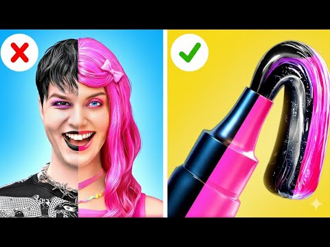 SCHWARZ VS ROSA ZEICHENHERAUSFORDERUNG 🎨🖤💗 Gute Kunst VS Schlechte Kunst von 123 GO! CHALLENGE