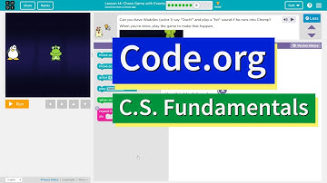 Chase Game with Events Lesson 16.8 Course C Code.org Tutorial with Answers